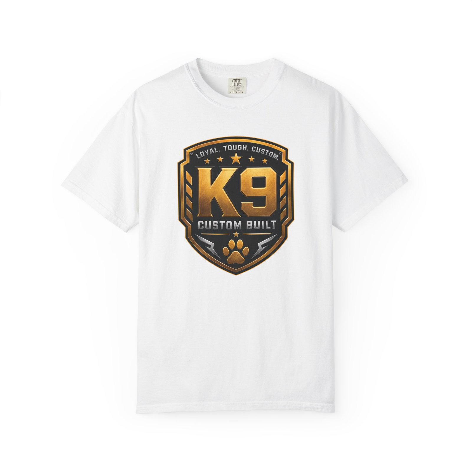 'K9 Custom Built' 'Loyal Tough Custom' - Dog Trainer Handler T-Shirt - Comfort Colors 1717 - Custom Dogs - Image 16