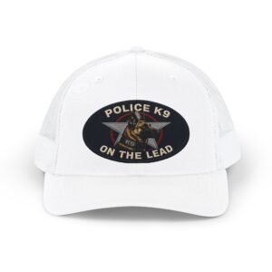'Police K9' 'On the Lead' Trucker Cap - Patch Look Snapback Hat