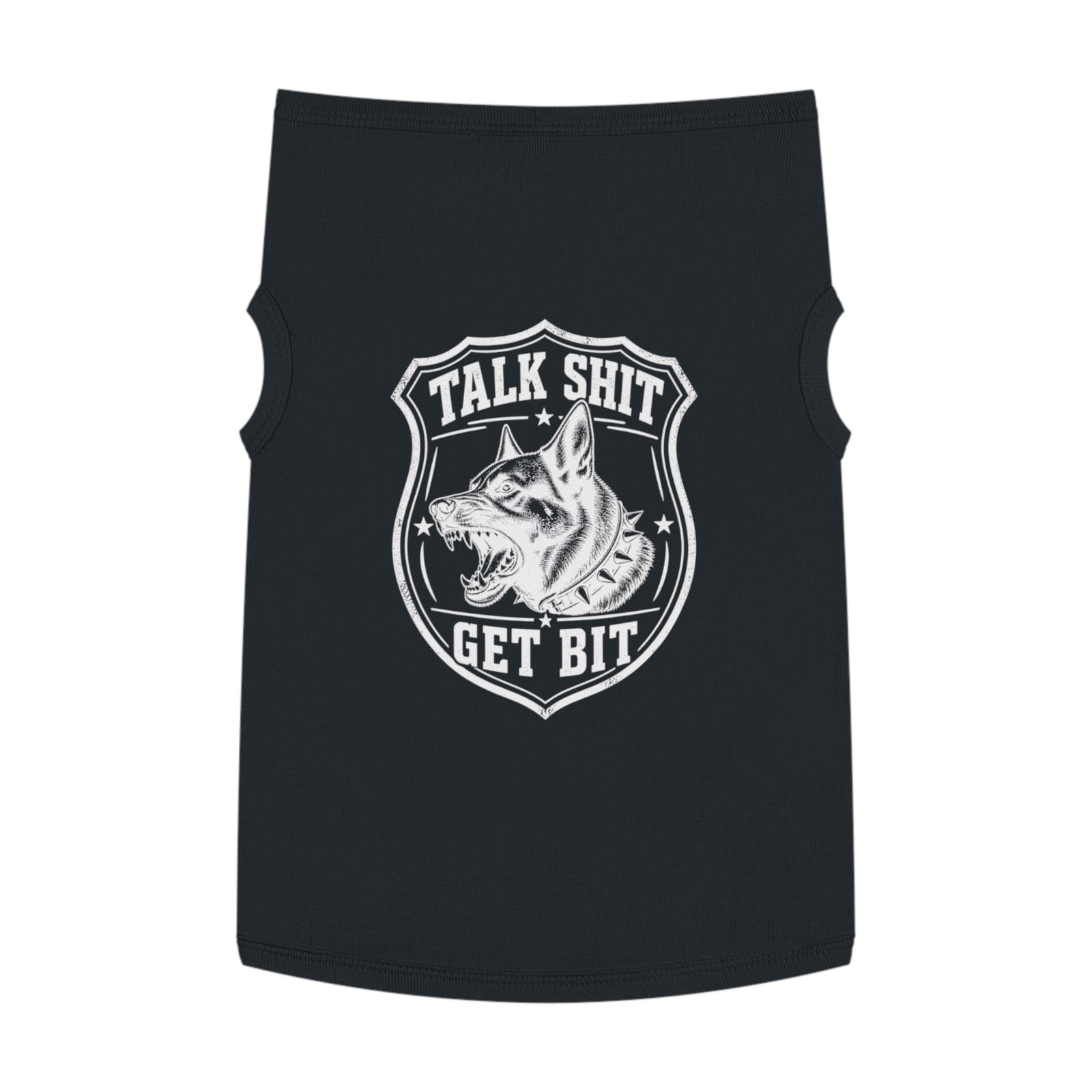 Dog Tank Top - 'Talk Shit Get Bit' - Dog and Shield Design - Dog Shirt - Dogs Custom - Image 7