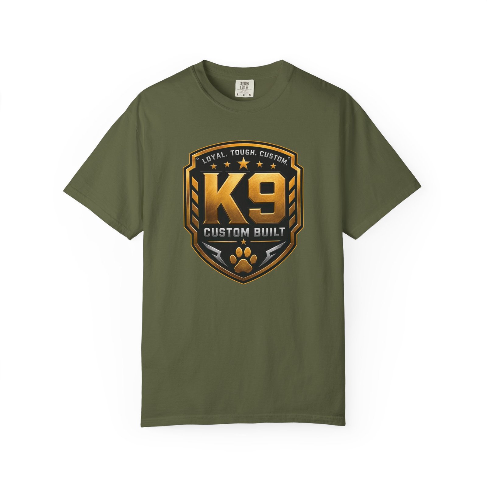'K9 Custom Built' 'Loyal Tough Custom' - Dog Trainer Handler T-Shirt - Comfort Colors 1717 - Custom Dogs - Image 12