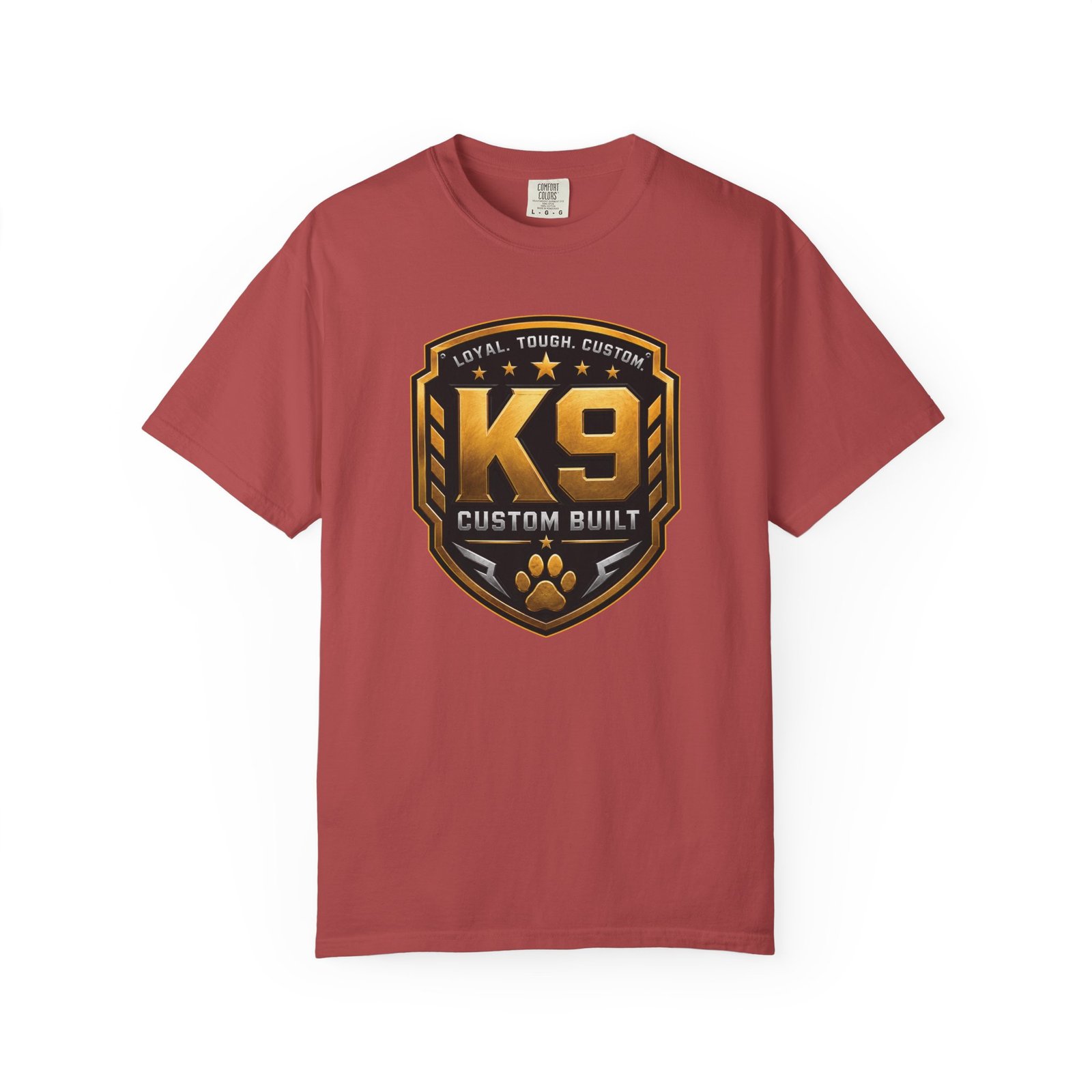 'K9 Custom Built' 'Loyal Tough Custom' - Dog Trainer Handler T-Shirt - Comfort Colors 1717 - Custom Dogs - Image 14