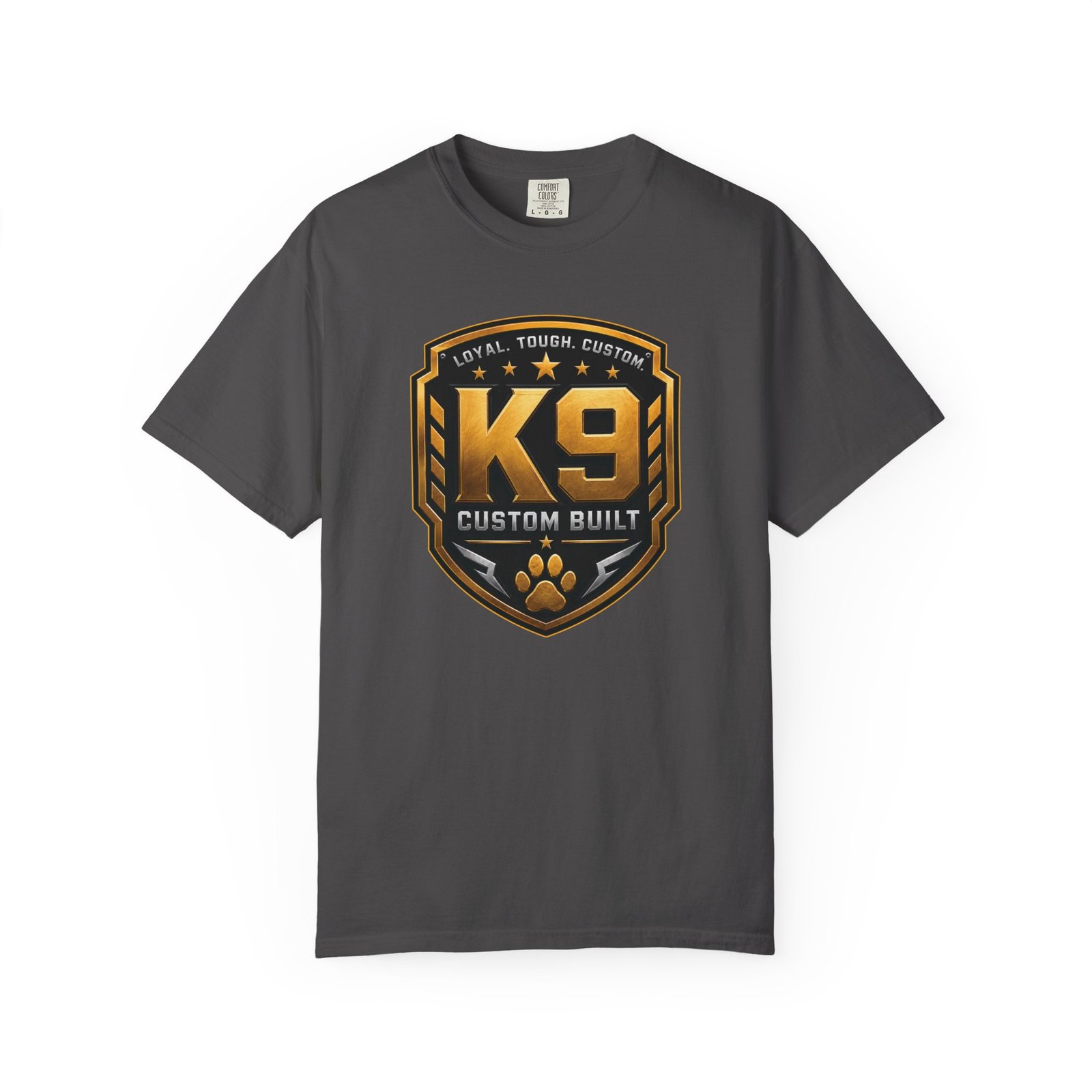 'K9 Custom Built' 'Loyal Tough Custom' - Dog Trainer Handler T-Shirt - Comfort Colors 1717 - Custom Dogs - Image 13