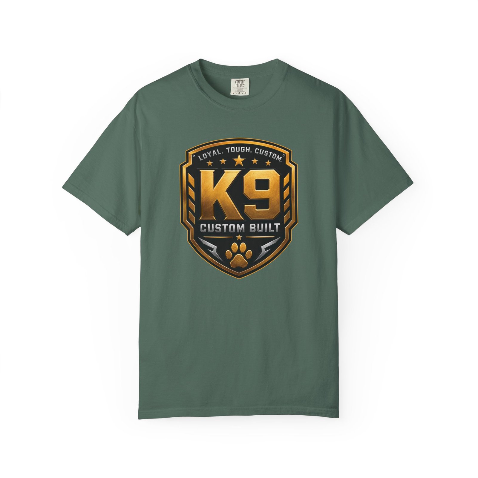 'K9 Custom Built' 'Loyal Tough Custom' - Dog Trainer Handler T-Shirt - Comfort Colors 1717 - Custom Dogs - Image 17